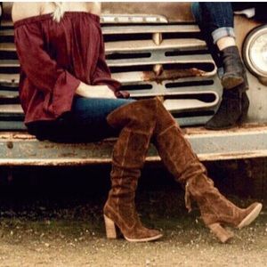 Dolce Vita Cliff Acorn Suede Over the Knee Boots